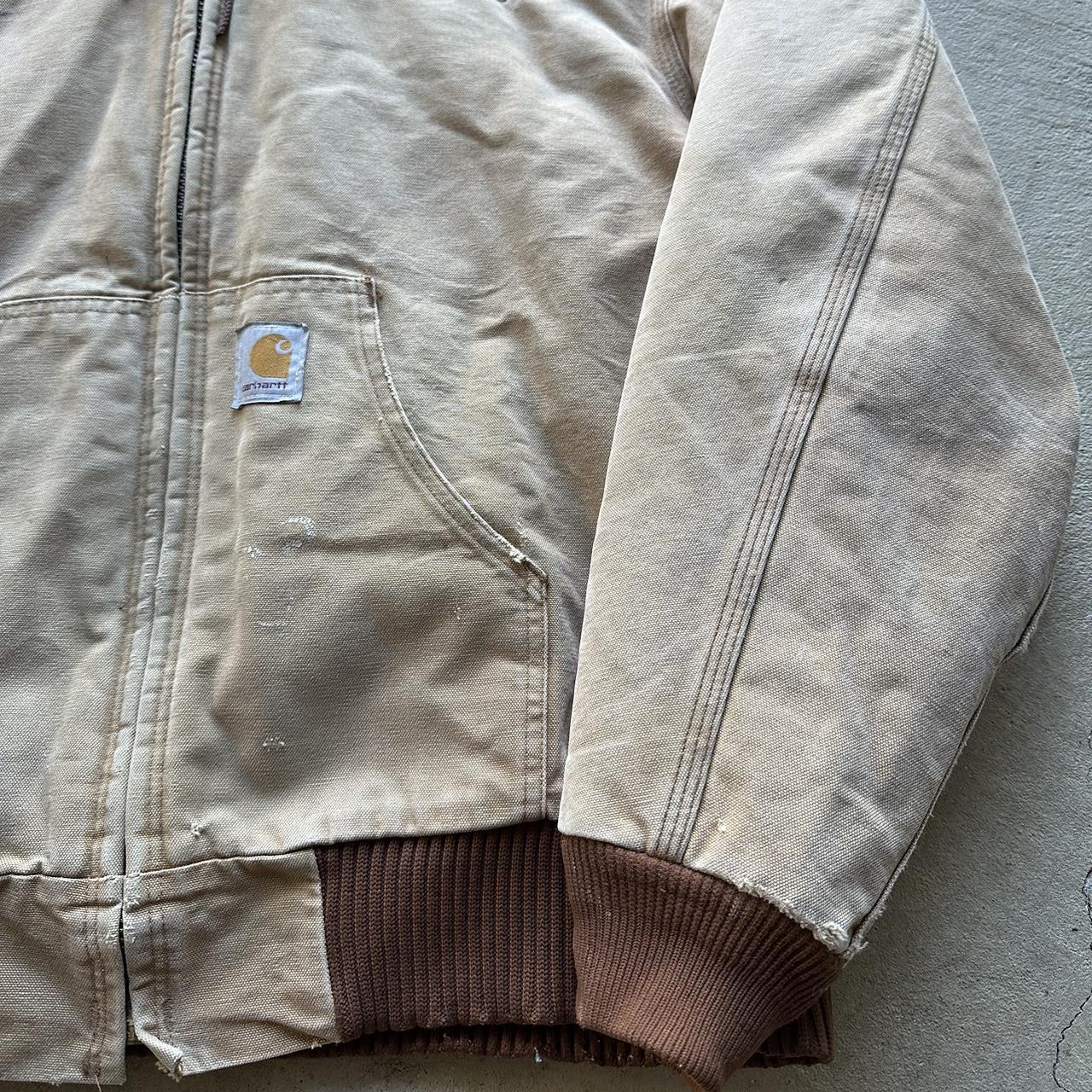 Vintage Carhartt Faded Tan Hooded Jacket - BOXY XXL