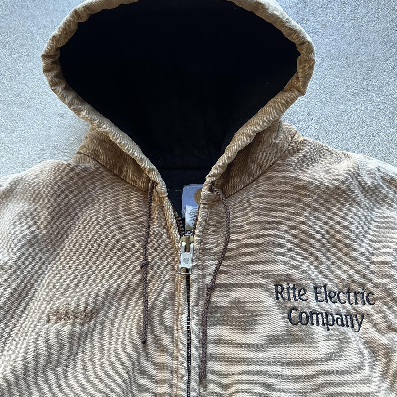 Vintage Carhartt Faded Tan Hooded Jacket - BOXY XXL