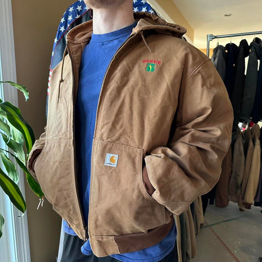 Vintage Carhartt Tan Hooded Jacket - XL