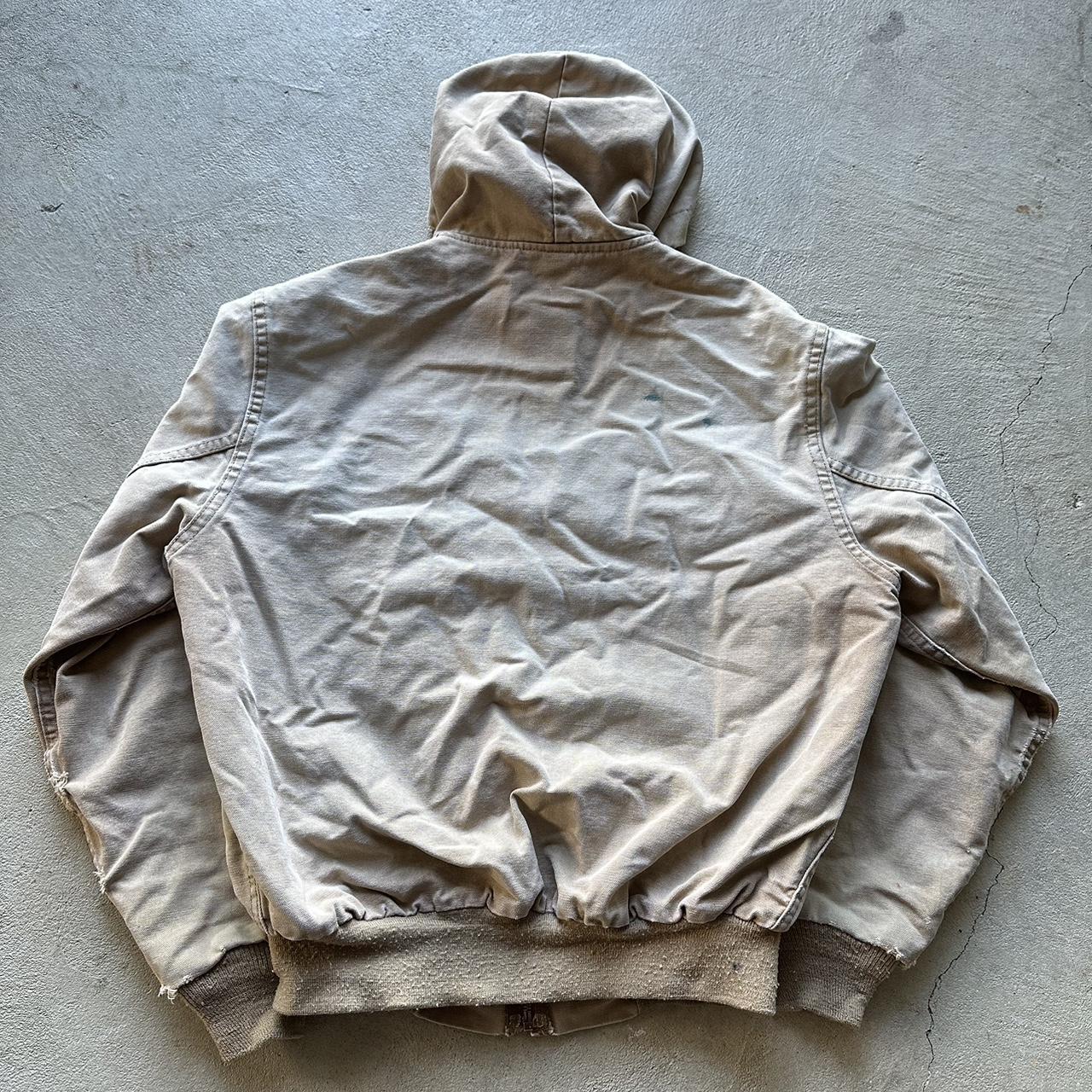 Vintage Carhartt Faded Tan Hooded Jacket - M