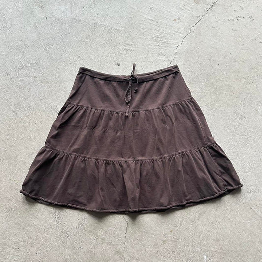 Y2K Brown Tie Skirt - 30
