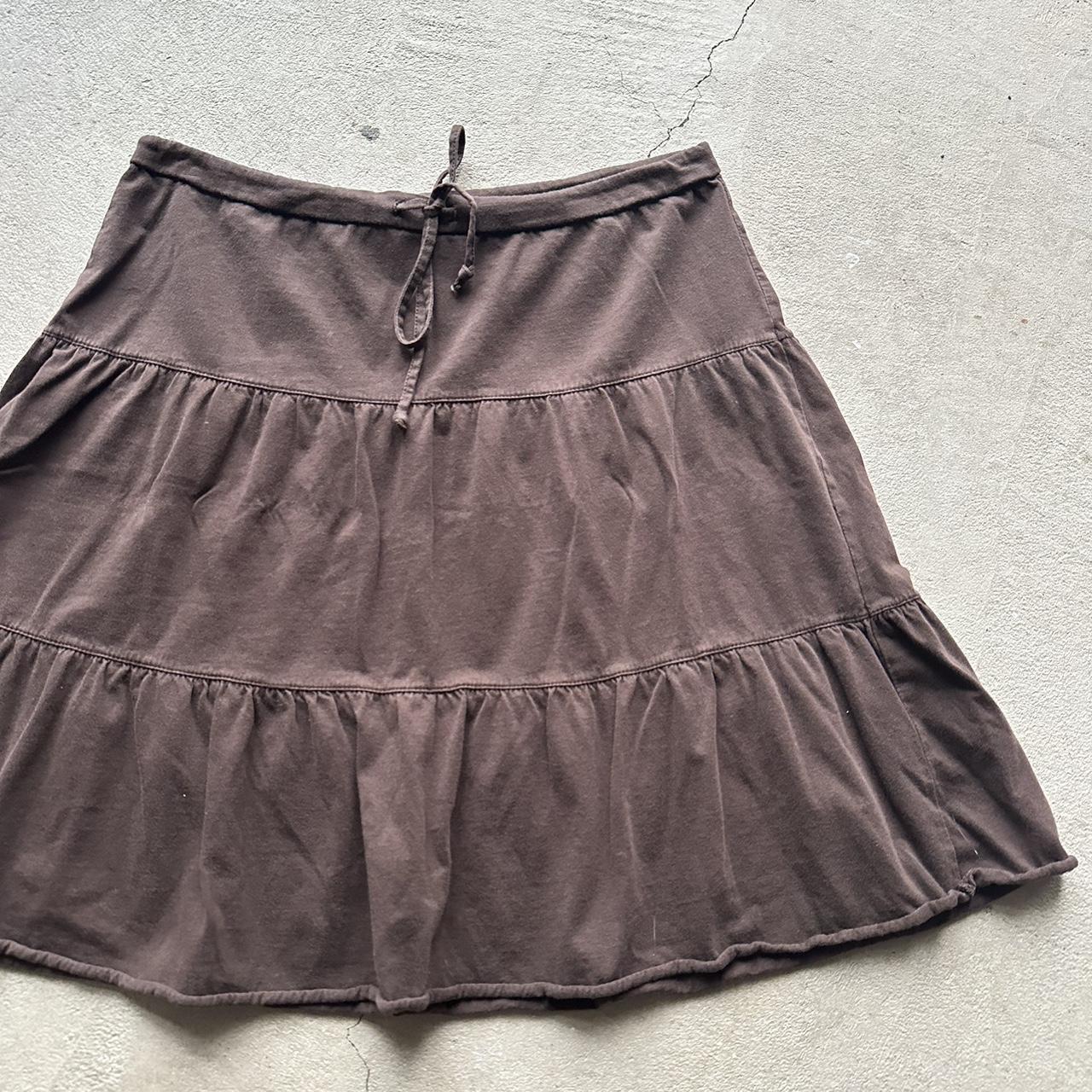 Y2K Brown Tie Skirt - 30