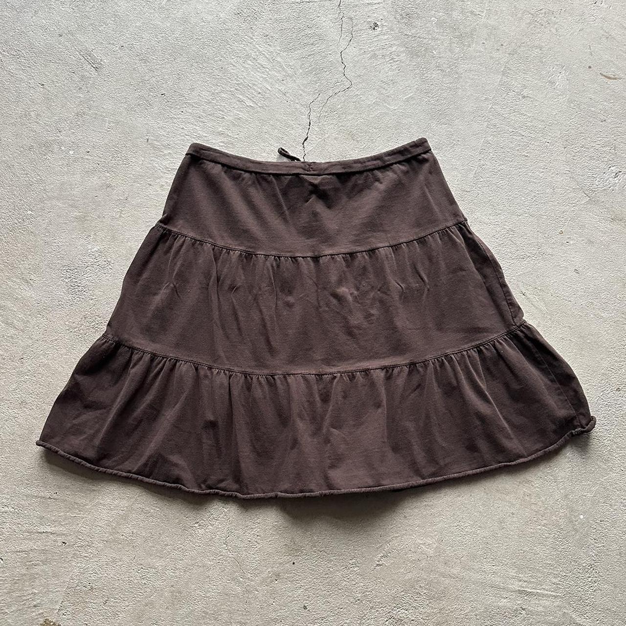 Y2K Brown Tie Skirt - 30