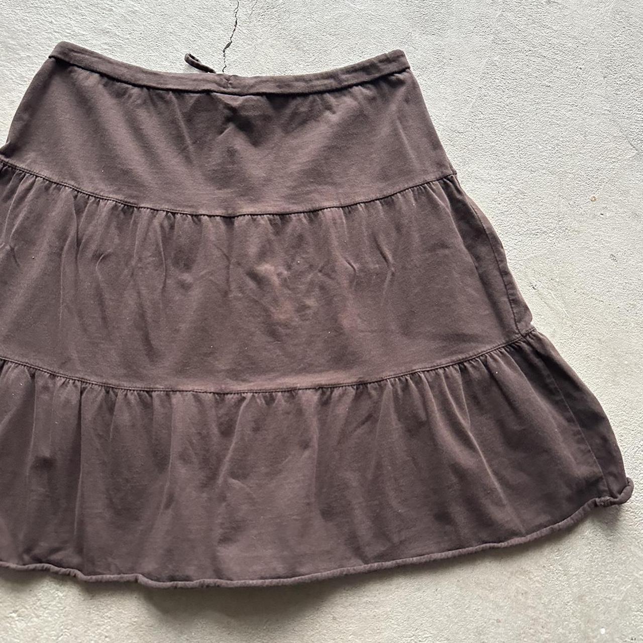 Y2K Brown Tie Skirt - 30