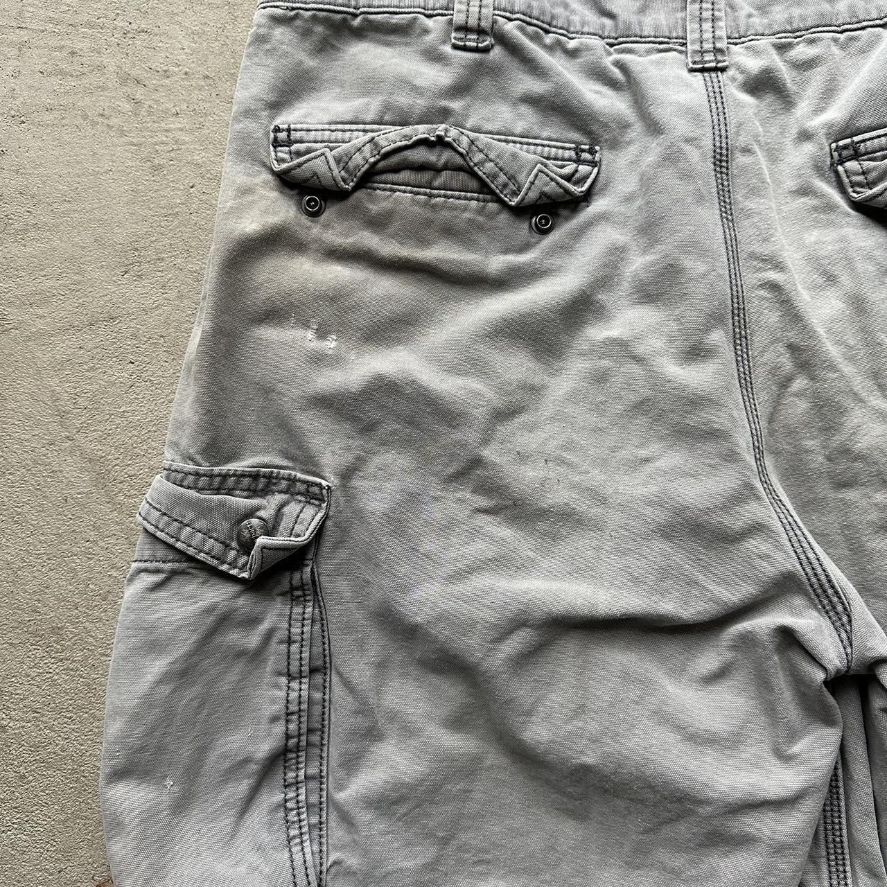 Thrashed Carhartt Grey Cargo Shorts - 35