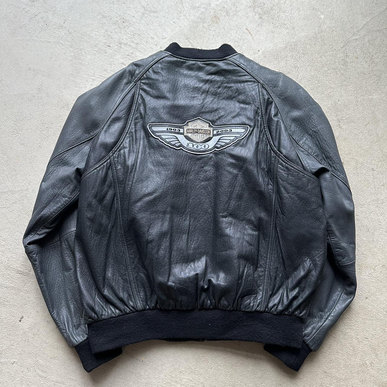 Vintage Harley Davidson Leather Bomber Jacket - XL