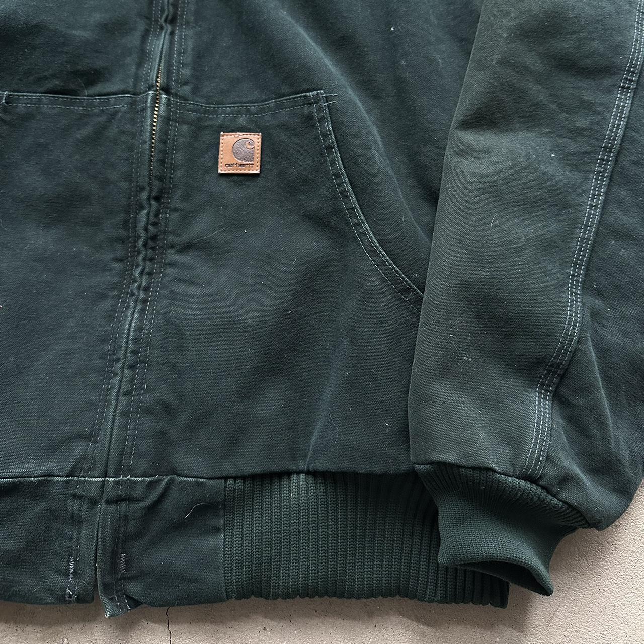 Rare Vintage Carhartt Forest Green Hooded Jacket - XL