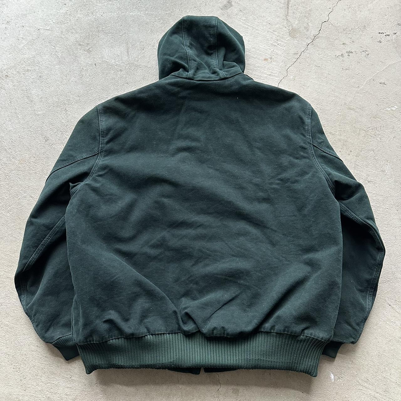 Rare Vintage Carhartt Forest Green Hooded Jacket - XL