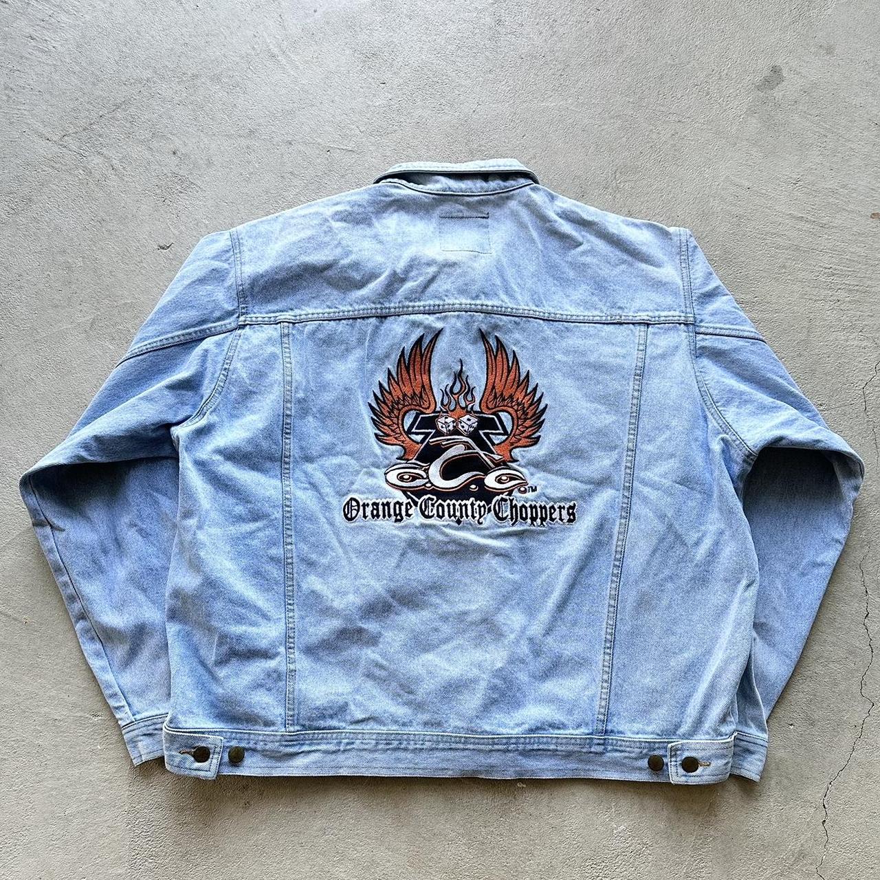 Vintage Orange County Choppers Embroidered Denim Jacket - XXL