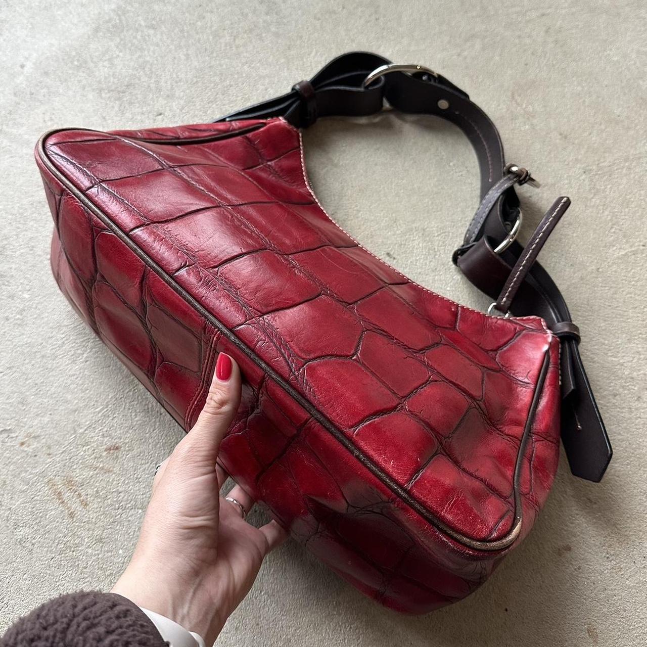 Vintage Y2K Dooney & Bourke Red Leather Shoulder Bag