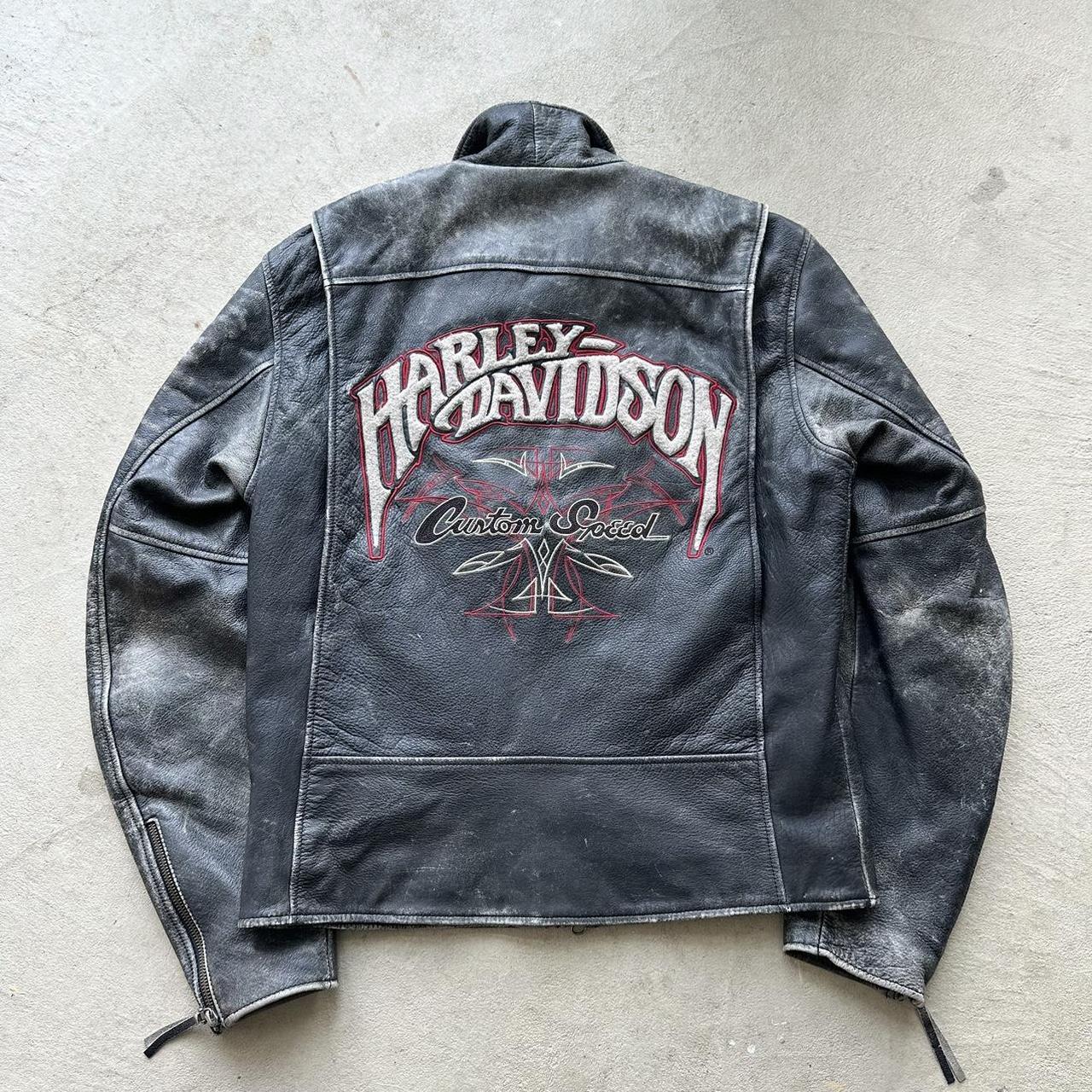 Vintage Harley Davidson Leather Motorcycle Jacket - M