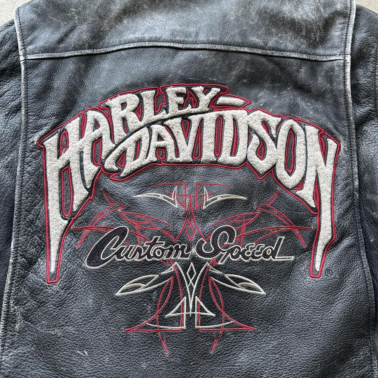 Vintage Harley Davidson Leather Motorcycle Jacket - M