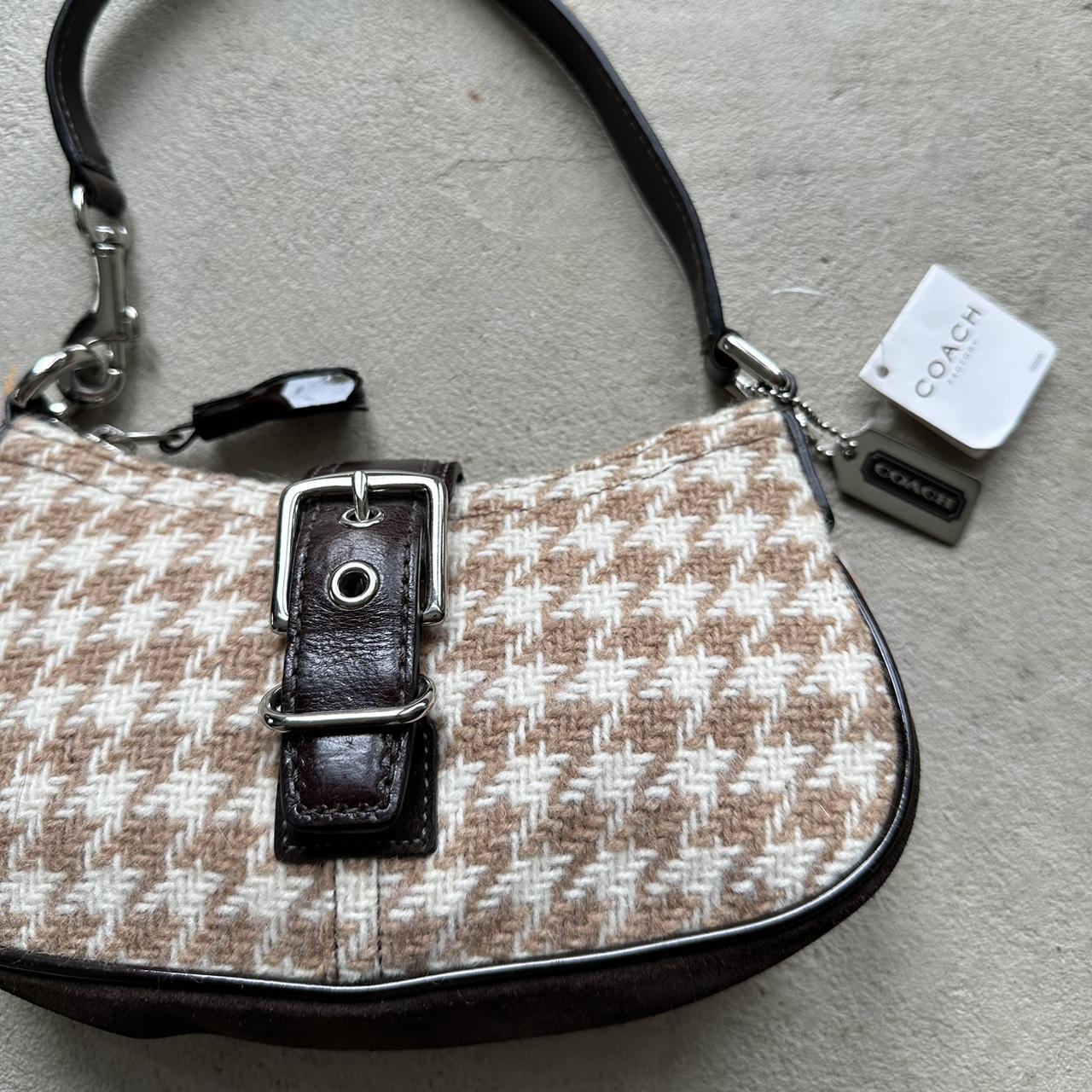 Vintage Y2K Coach Brown Patterned Hampton Shoulder Bag