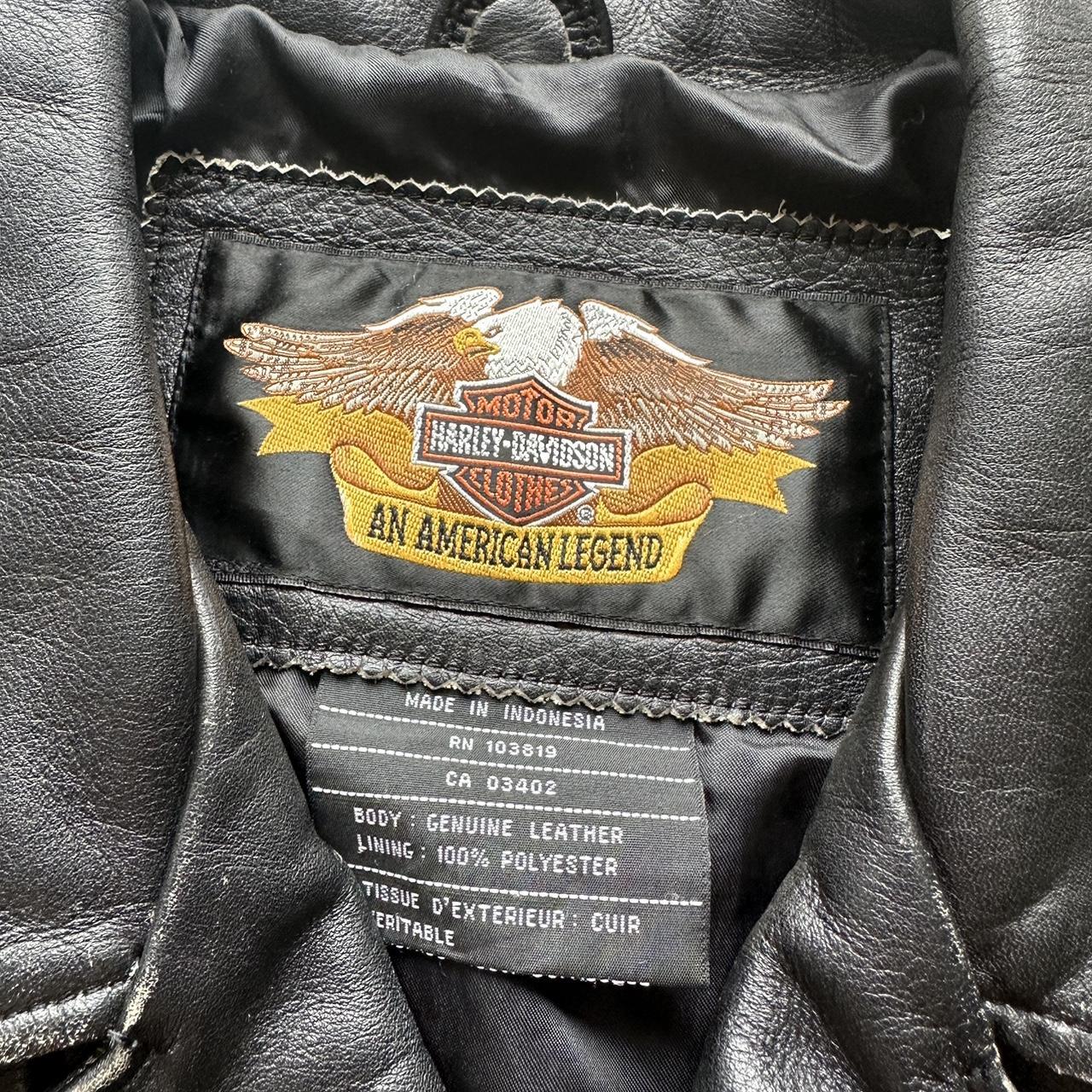 Vintage Harley Davidson Leather Biker Jacket - XL