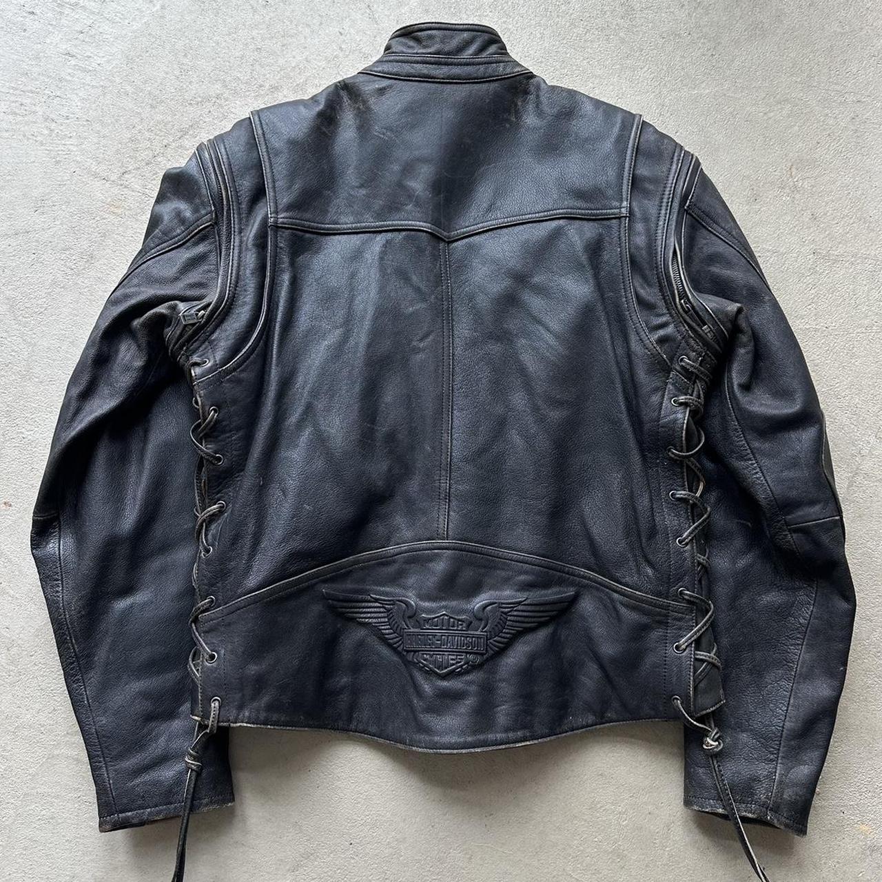 Vintage Harley Davidson Leather Biker Jacket - S