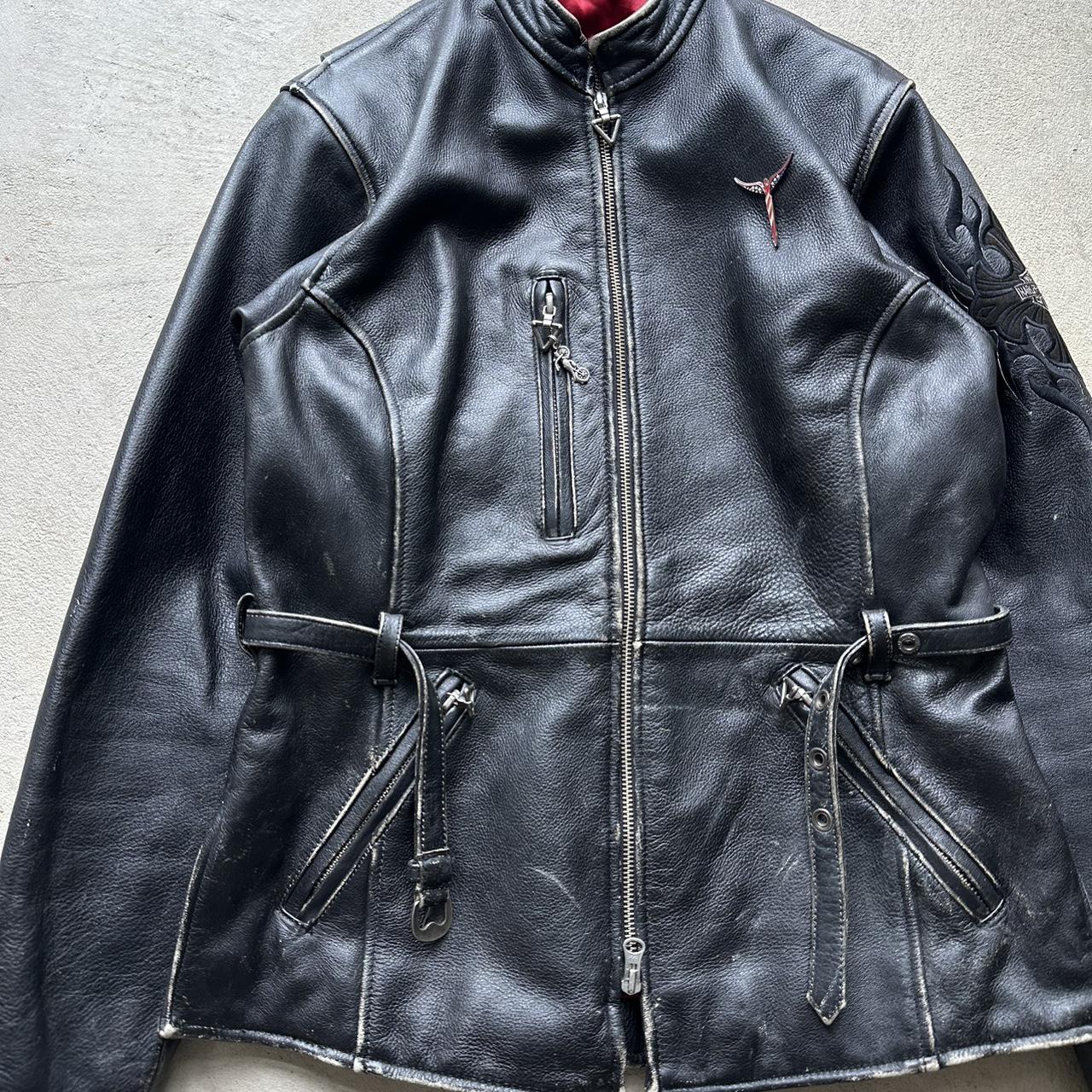 Vintage Harley Davidson Leather Biker Jacket - S