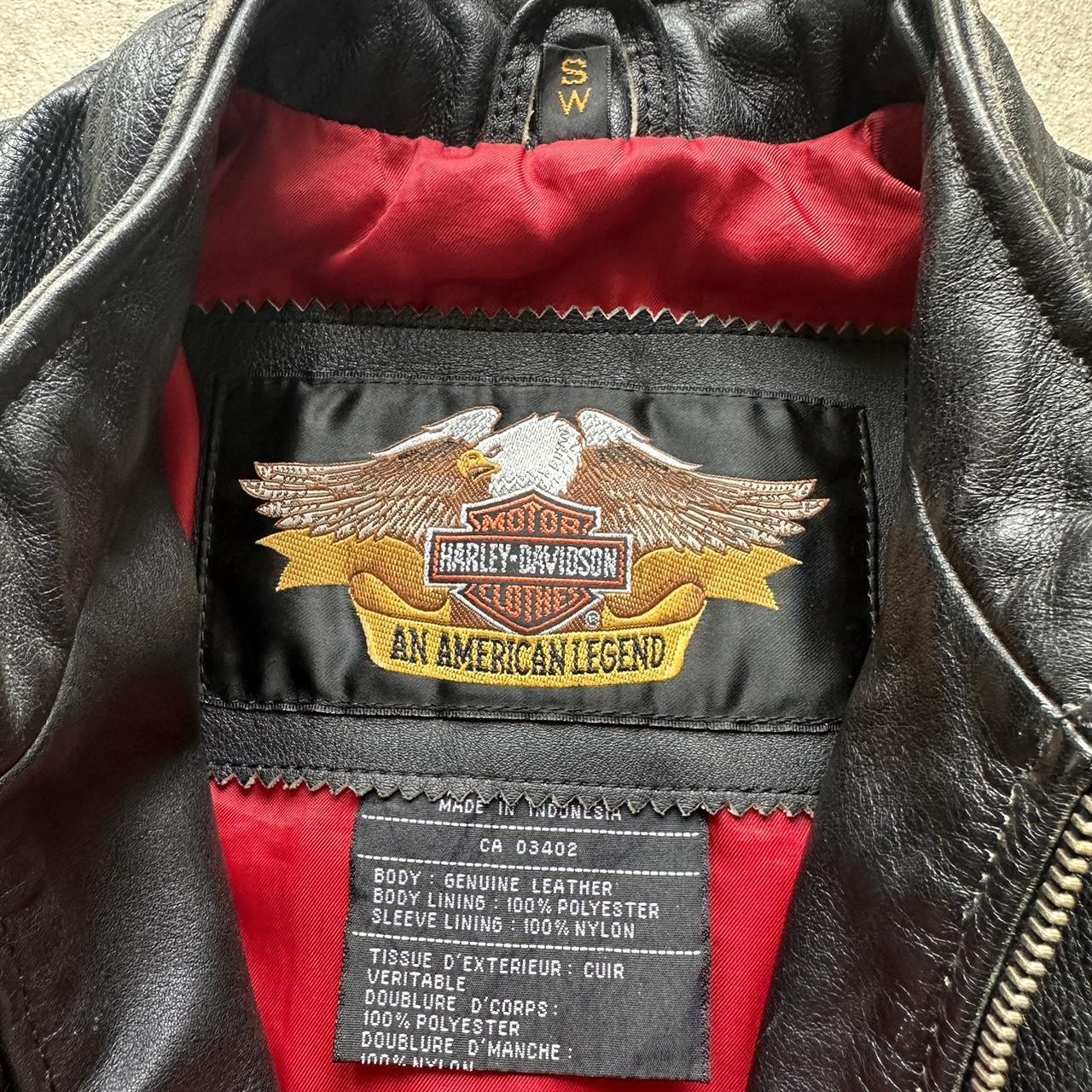 Vintage Harley Davidson Leather Biker Jacket - S