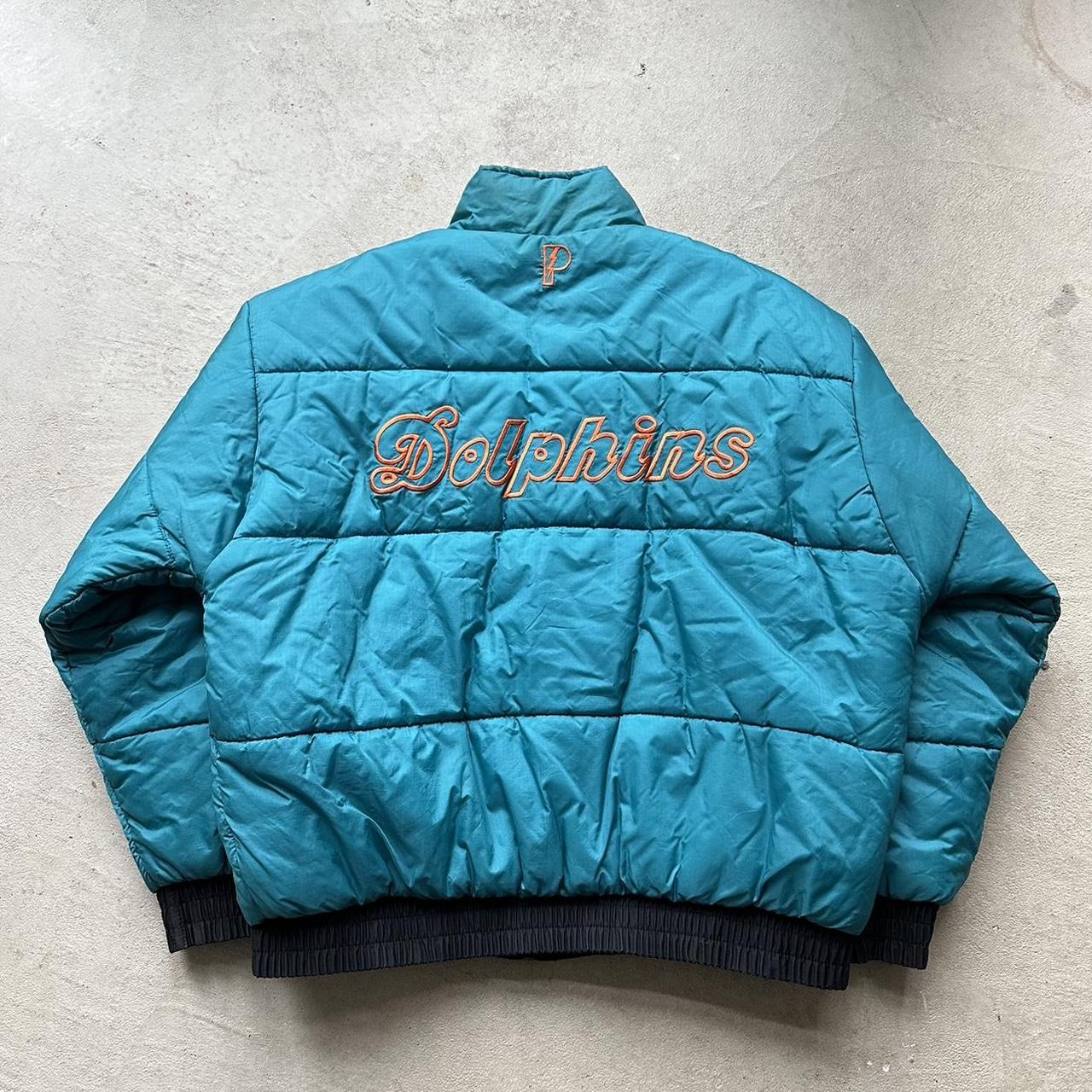 Vintage Miami Dolphins Reversible Puffer Jacket