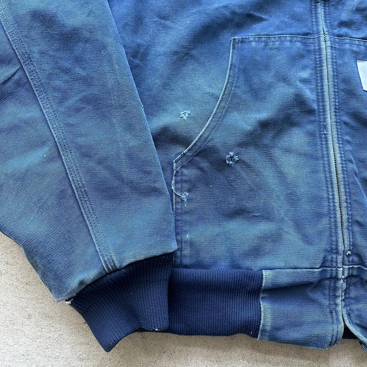 Vintage Carhartt Faded Blue Hooded Jacket