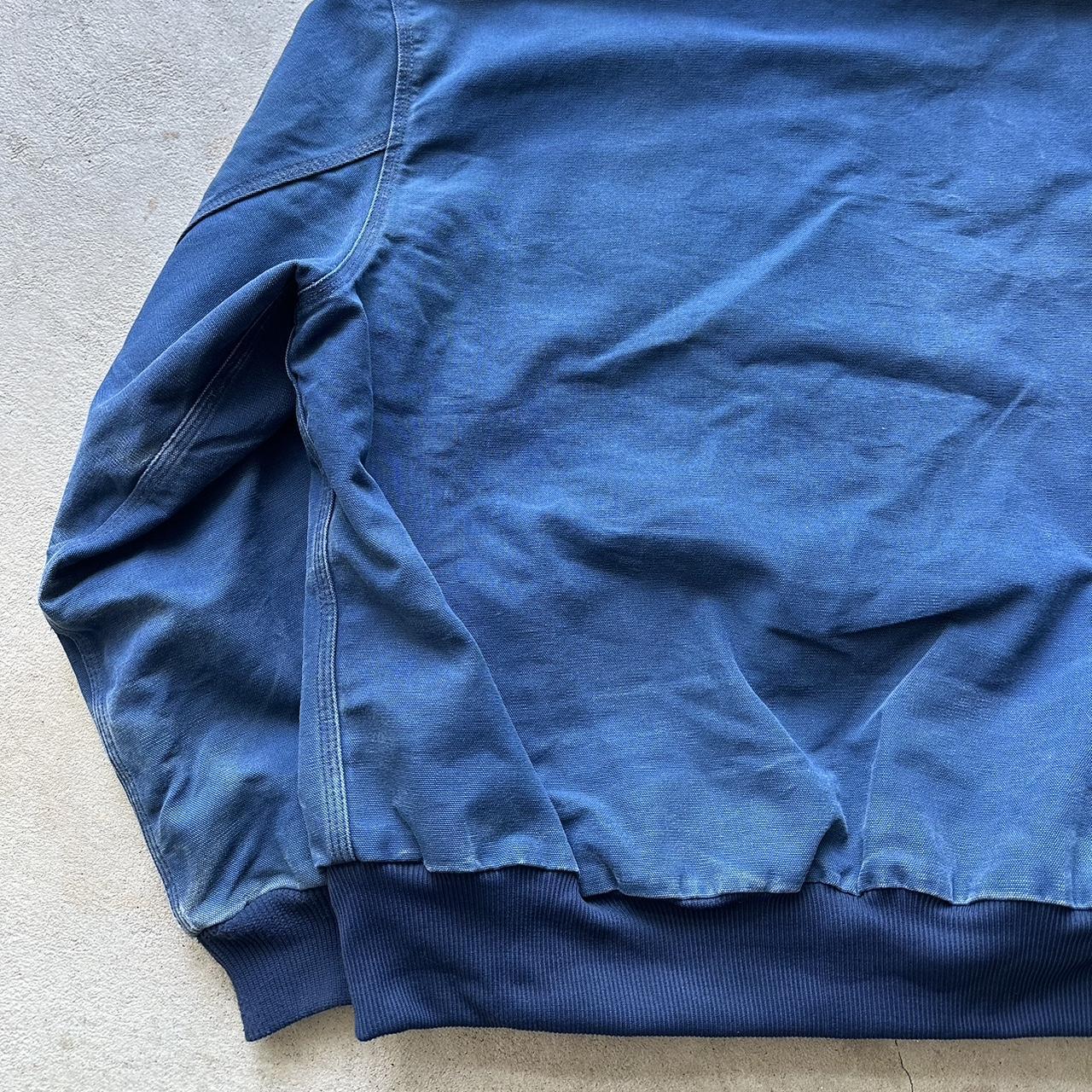 Vintage Carhartt Faded Blue Hooded Jacket