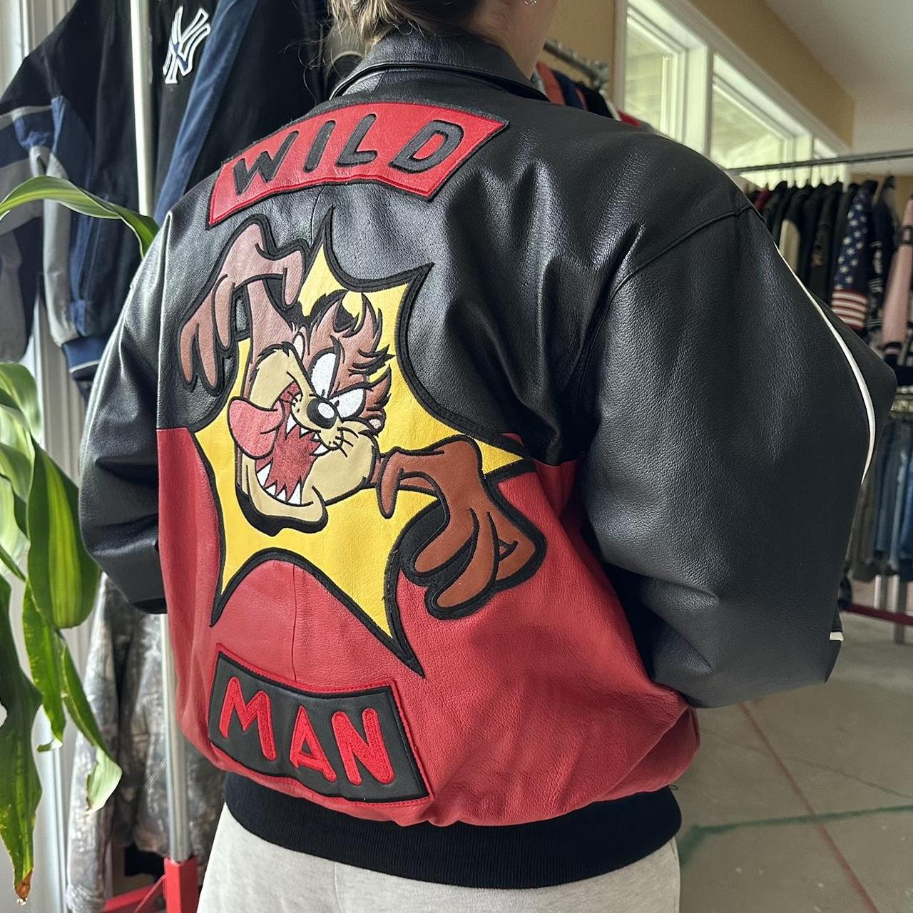 Rare Vintage ‘98 Taz Leather Bomber Jacket