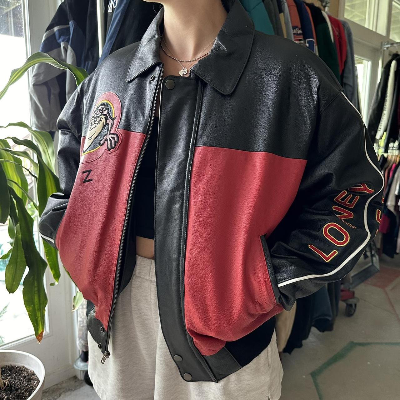 Rare Vintage ‘98 Taz Leather Bomber Jacket