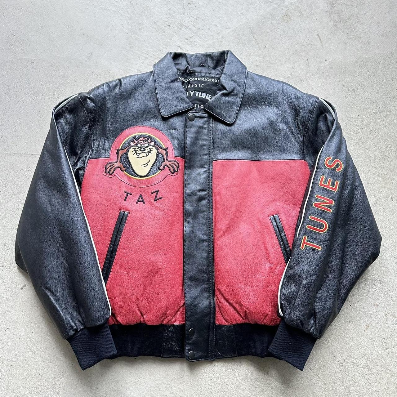 Rare Vintage ‘98 Taz Leather Bomber Jacket