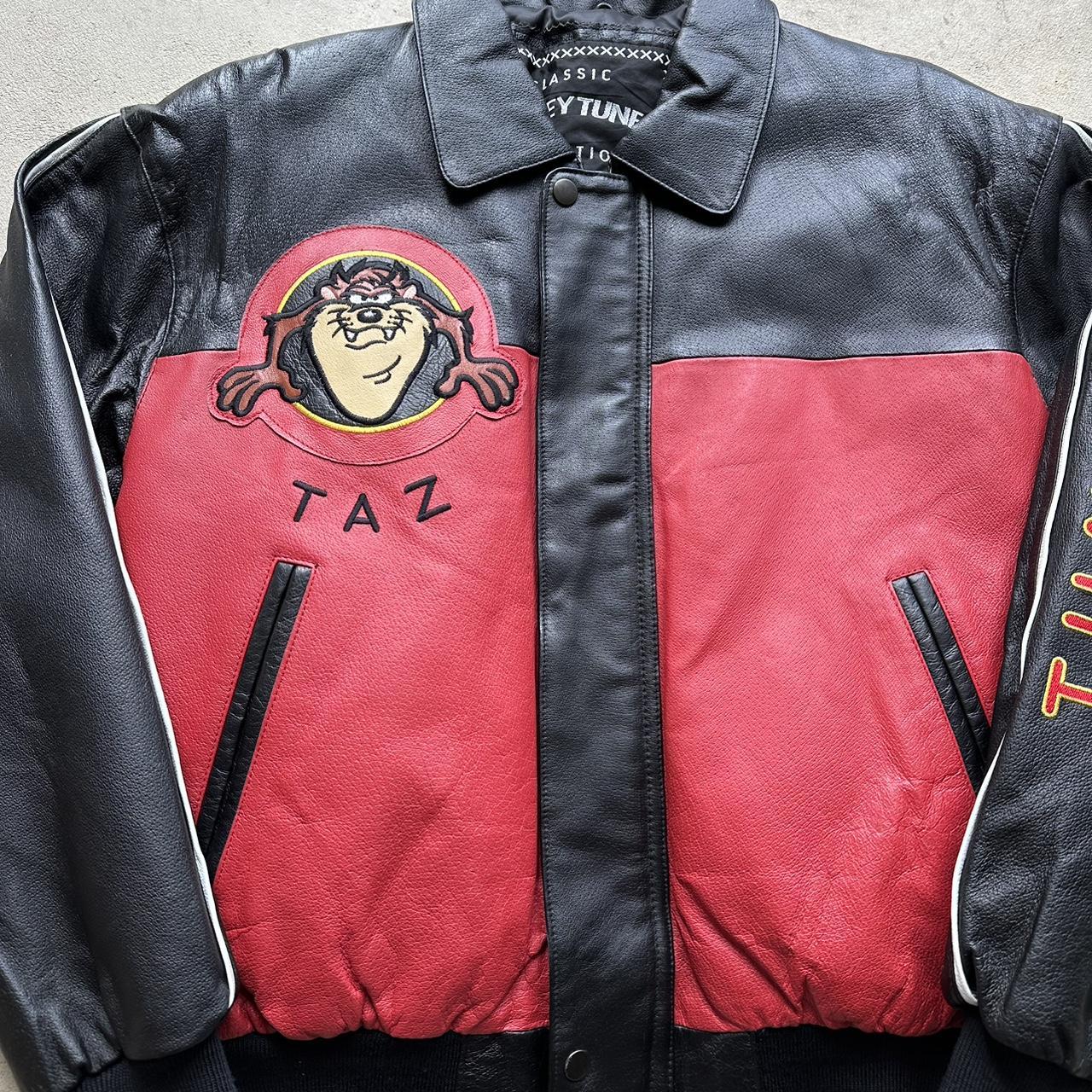 Rare Vintage ‘98 Taz Leather Bomber Jacket