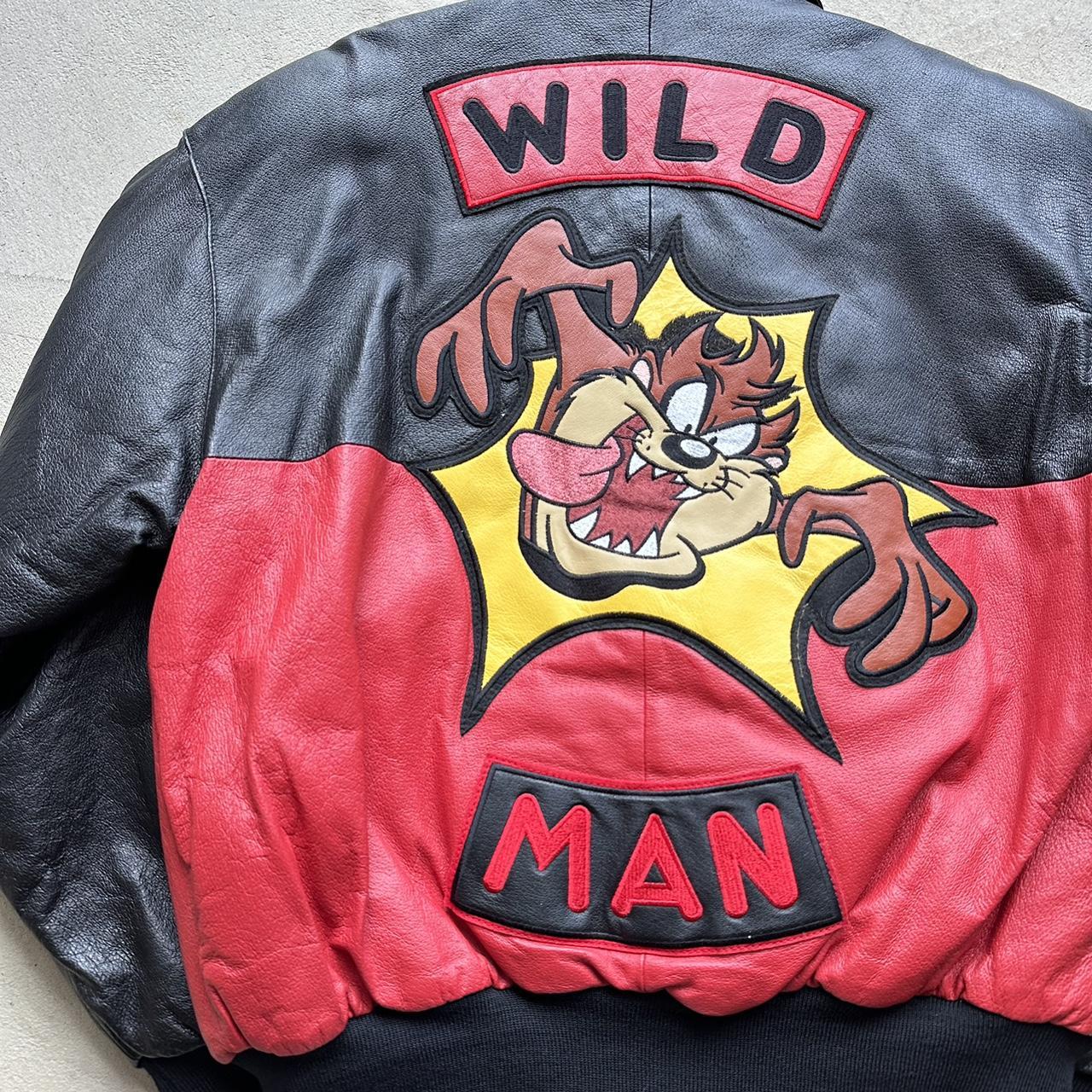 Rare Vintage ‘98 Taz Leather Bomber Jacket