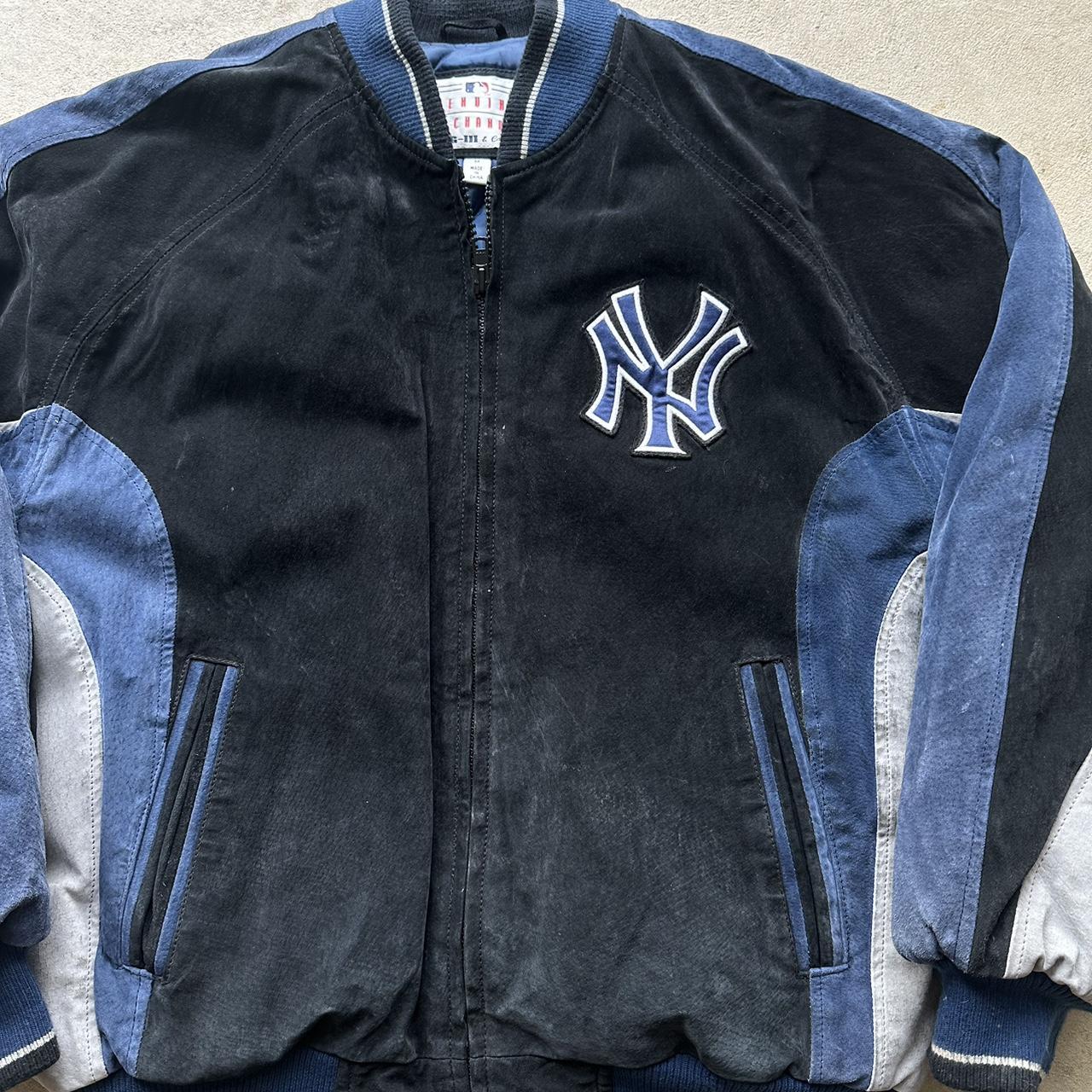 Vintage New York Yankees Suede Jacket - M