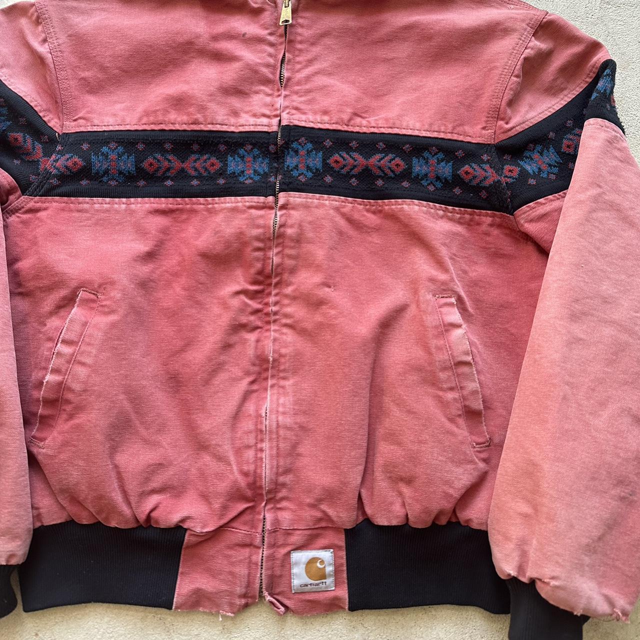 Vintage Carhartt Faded Red Aztec Santa Fe Jacket - XL