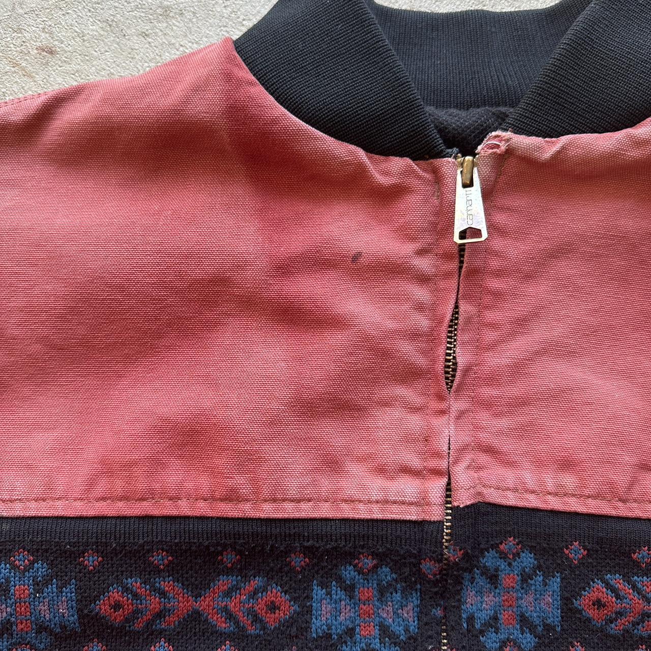 Vintage Carhartt Faded Red Aztec Santa Fe Jacket - XL