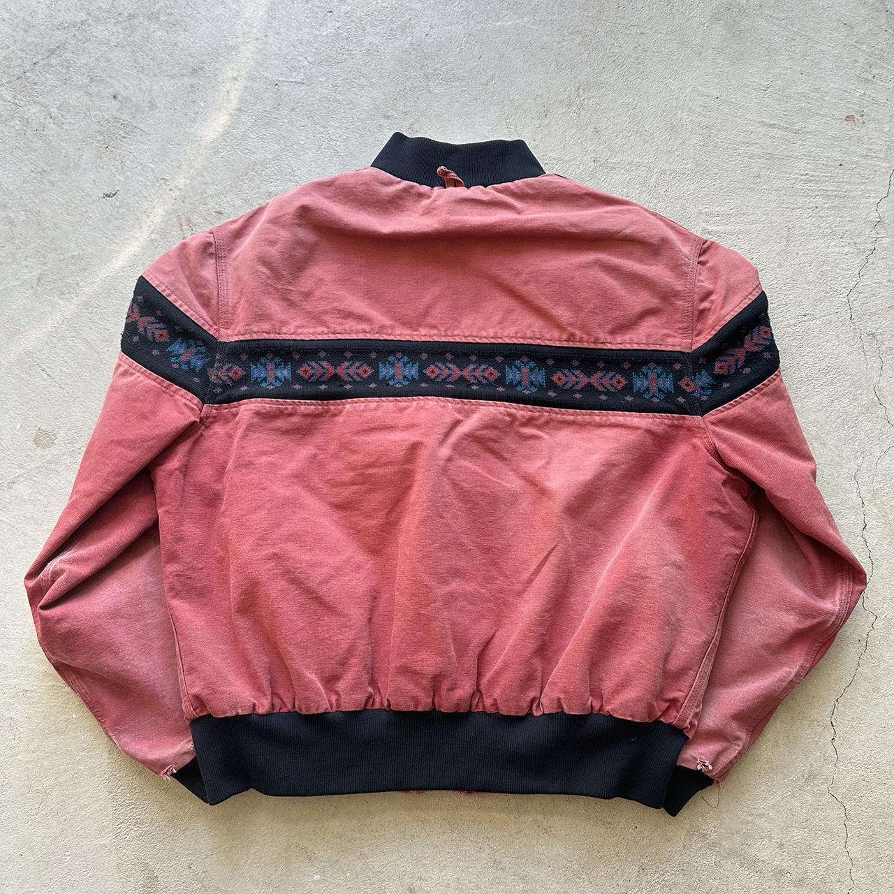 Vintage Carhartt Faded Red Aztec Santa Fe Jacket - XL