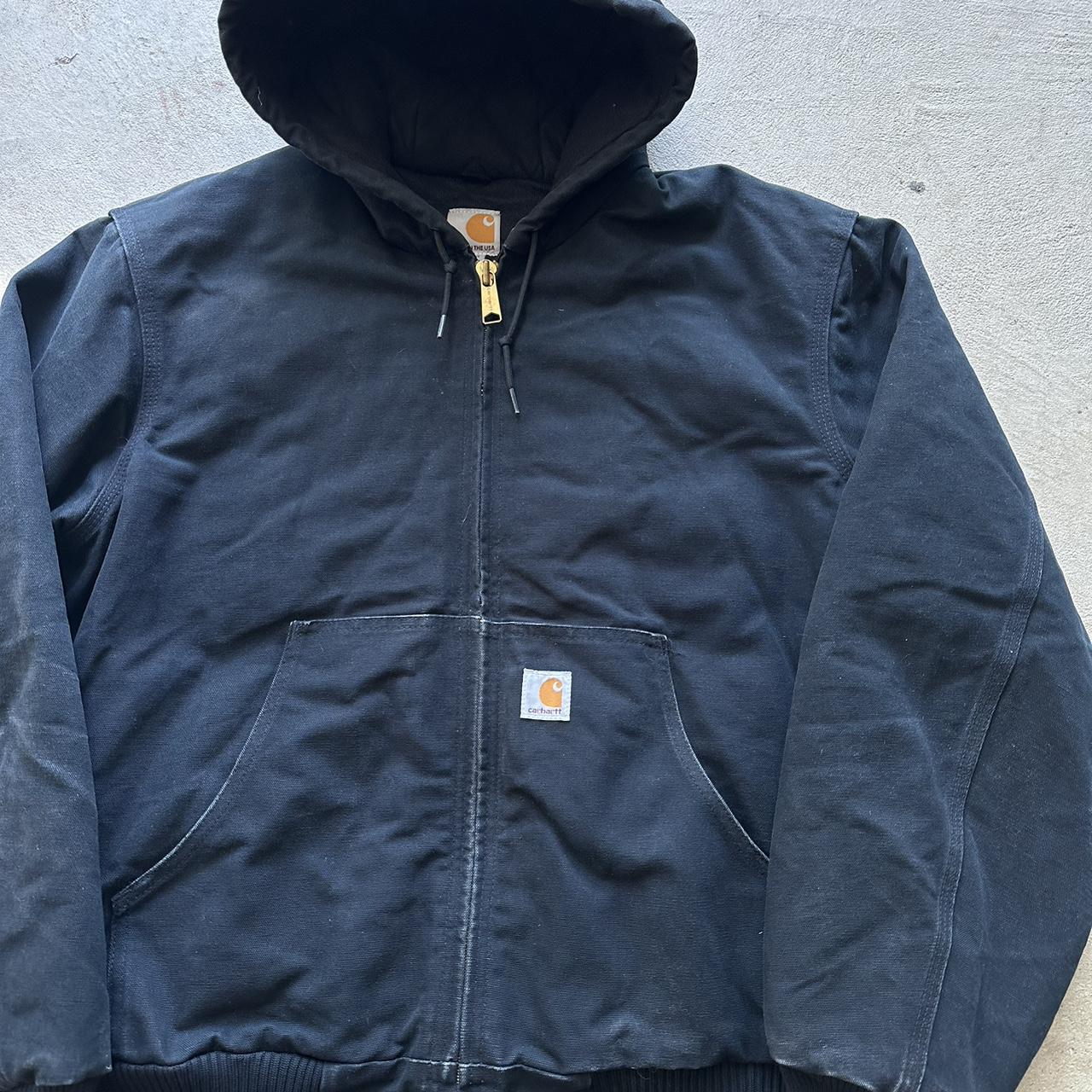 Vintage Carhartt Black Hooded Jacket - L