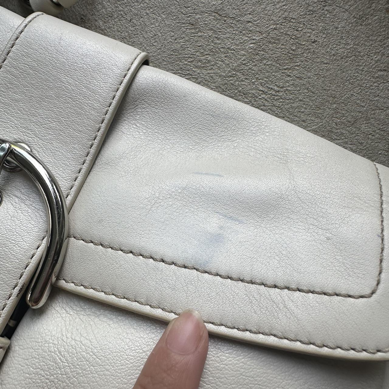 Vintage Y2K Coach White Square Soho Leather Shoulder Bag