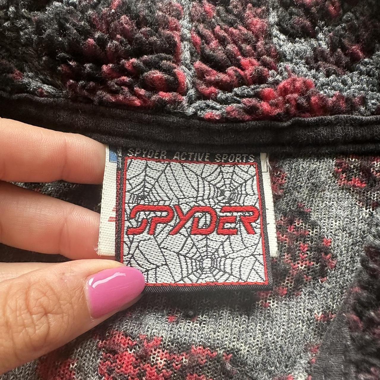 Vintage Y2K Red Spyder Fleece Vest - l