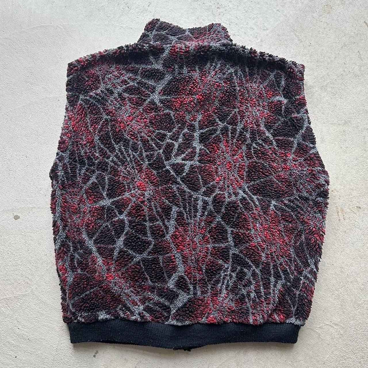 Vintage Y2K Red Spyder Fleece Vest - l