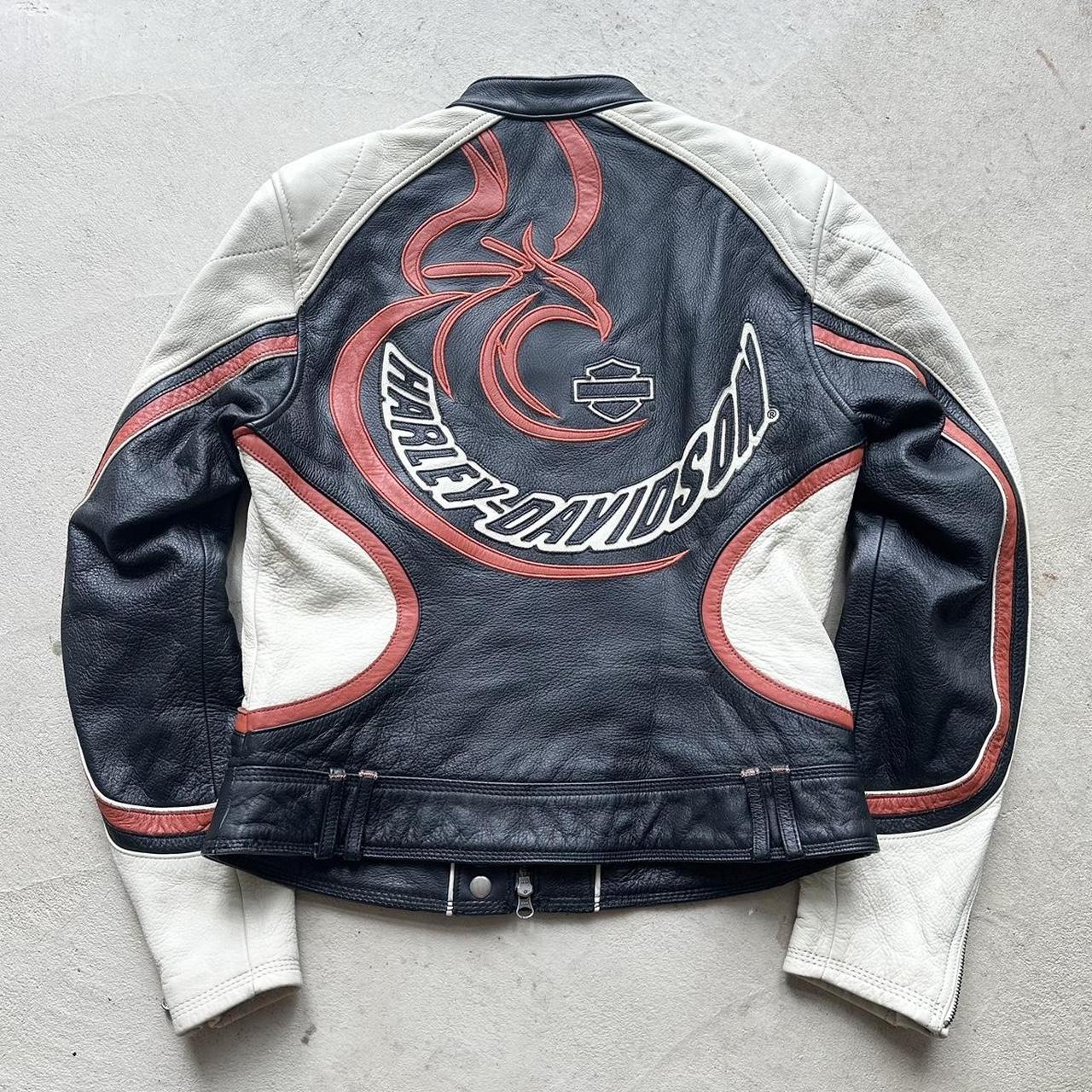 Vintage Harley Davidson Leather Motorcycle Jacket - M