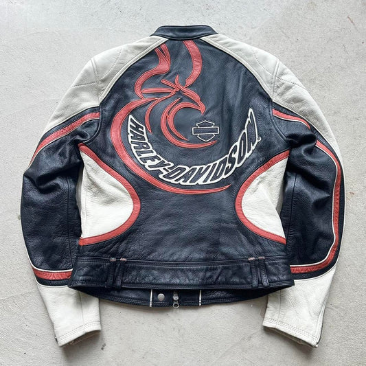 Vintage Harley Davidson Leather Motorcycle Jacket - M
