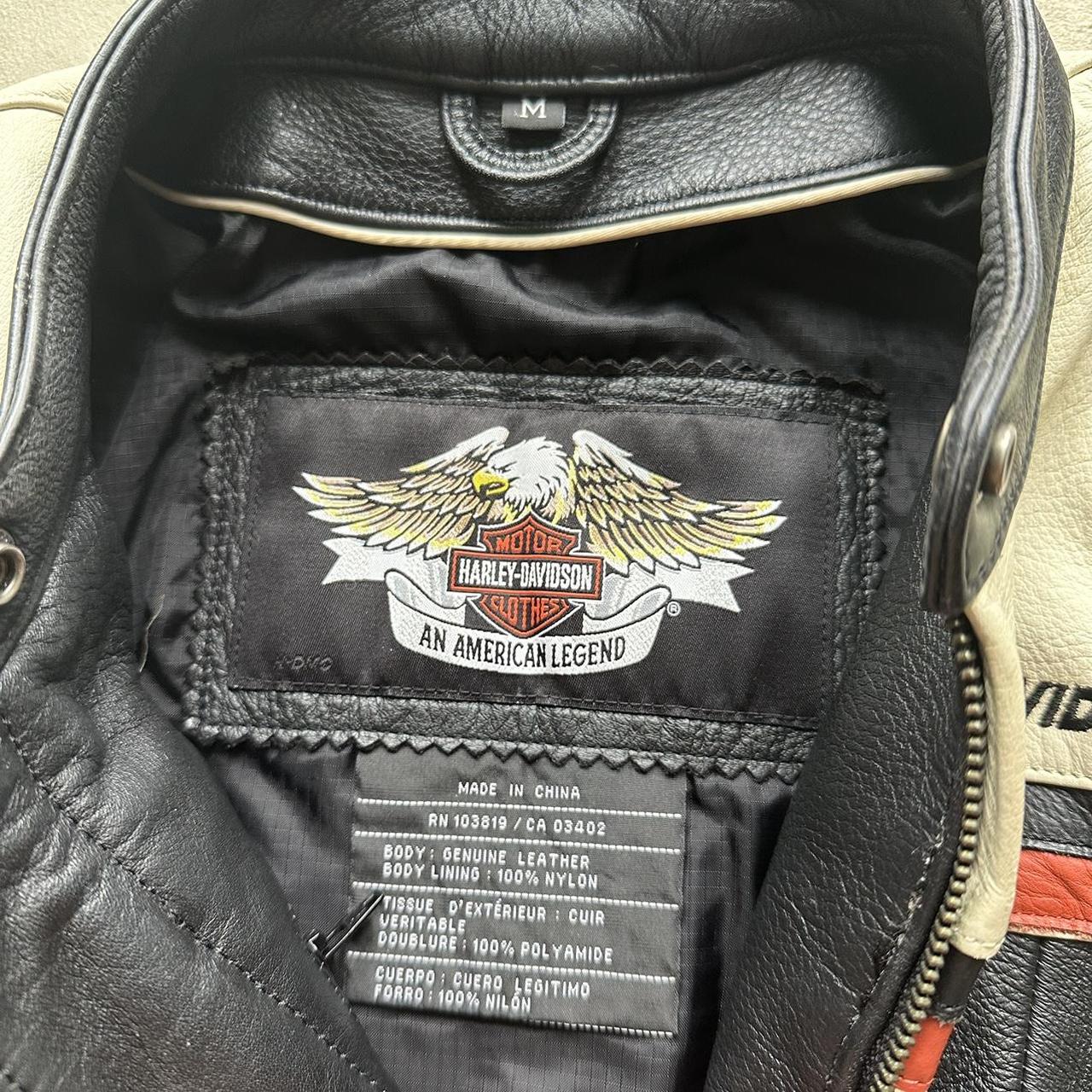 Vintage Harley Davidson Leather Motorcycle Jacket - M