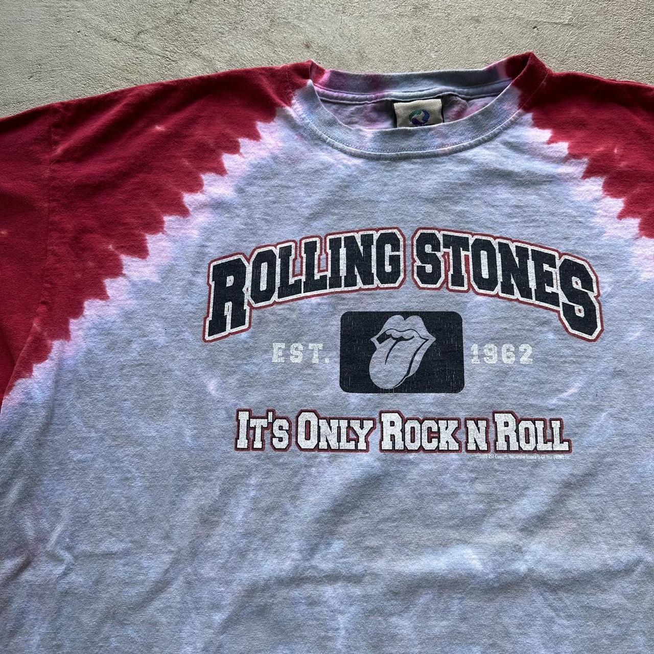 Vintage Liquid Blue Rolling Stones Tie-Dye T-Shirt - XL