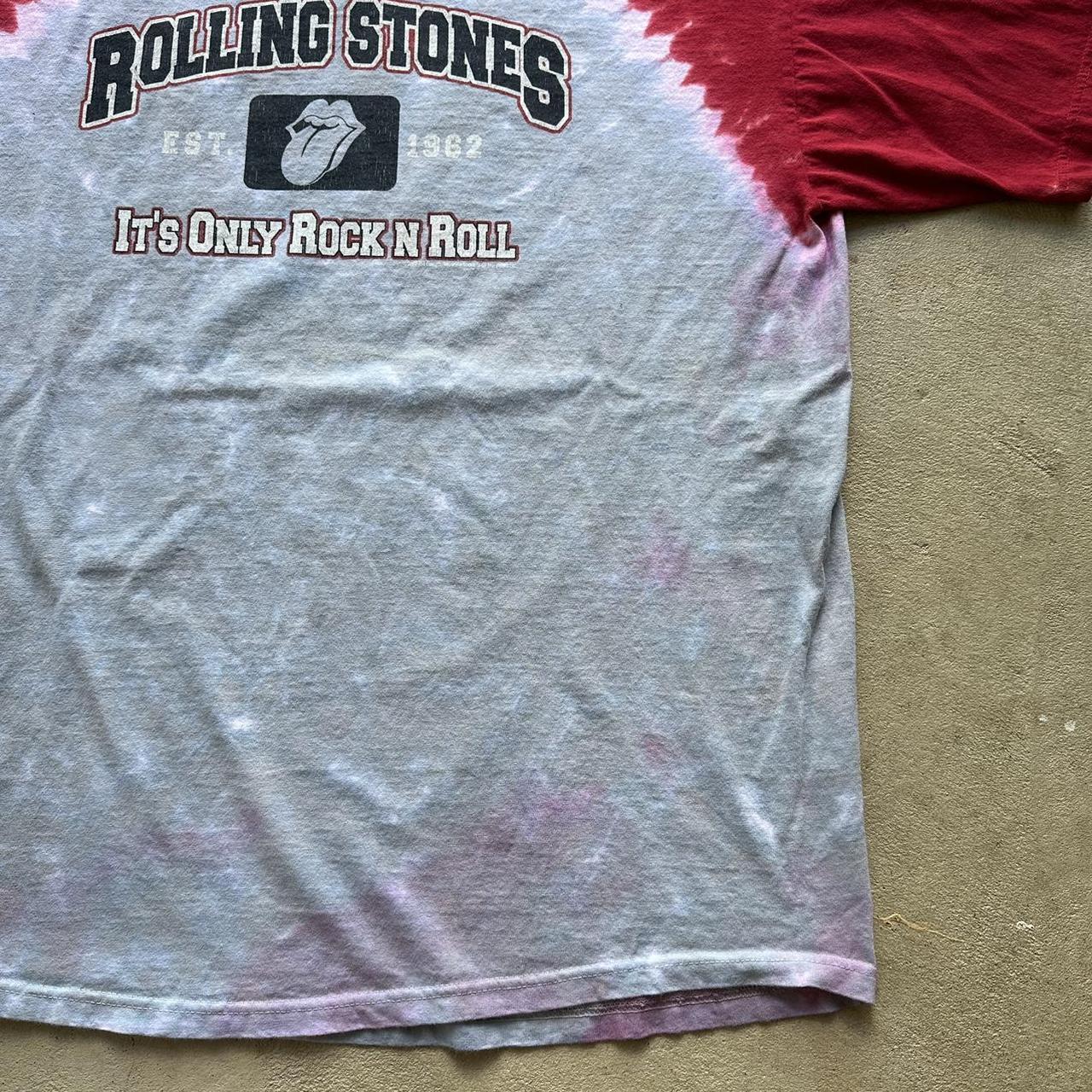 Vintage Liquid Blue Rolling Stones Tie-Dye T-Shirt - XL