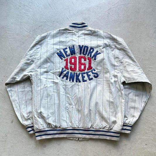 Vintage New York Yankees Blue Reversible Mirage Jacket - XL