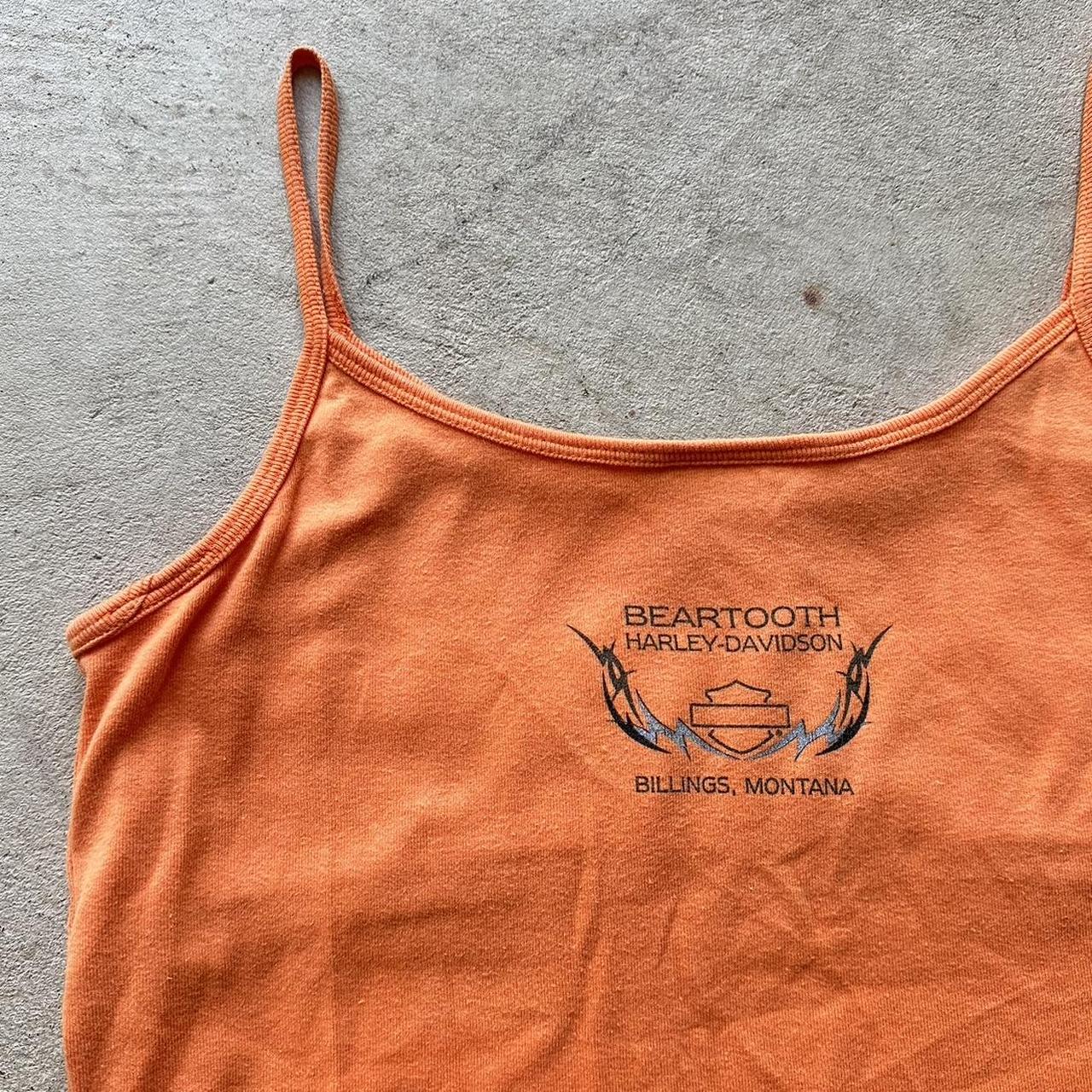 Vintage Y2K Harley Davidson Orange Tank