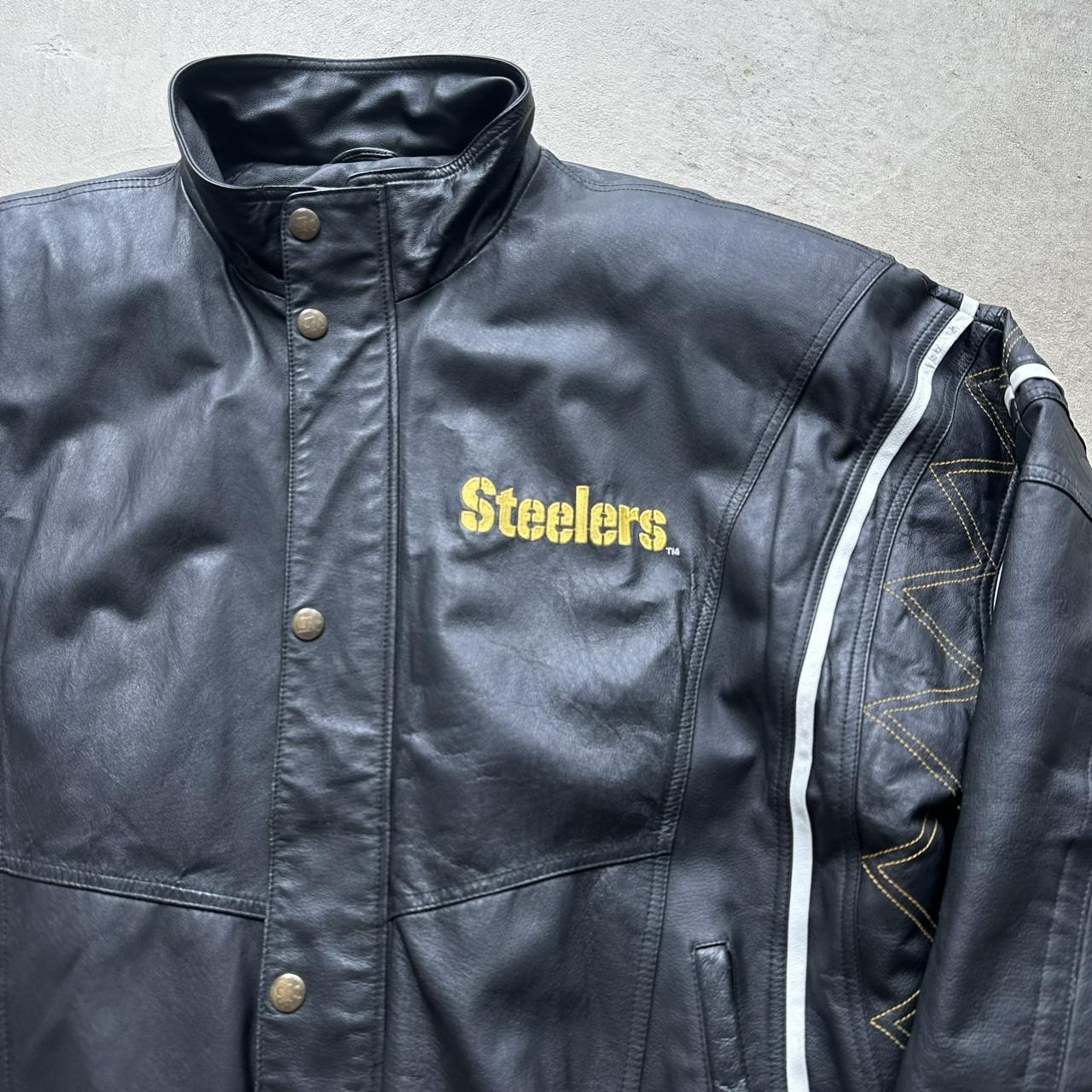 Vintage NFL Steelers Starter Leather Jacket - XL