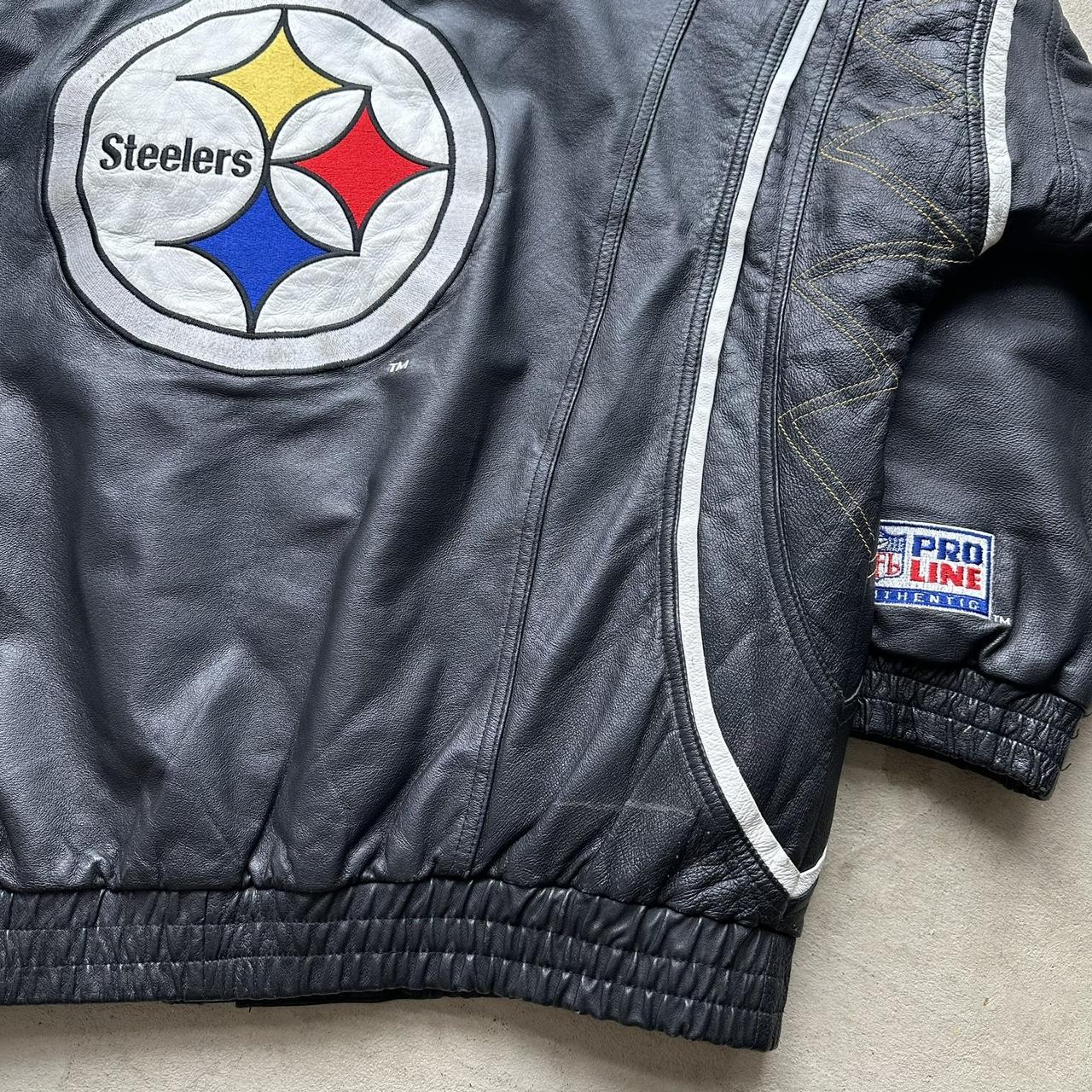 Vintage NFL Steelers Starter Leather Jacket - XL