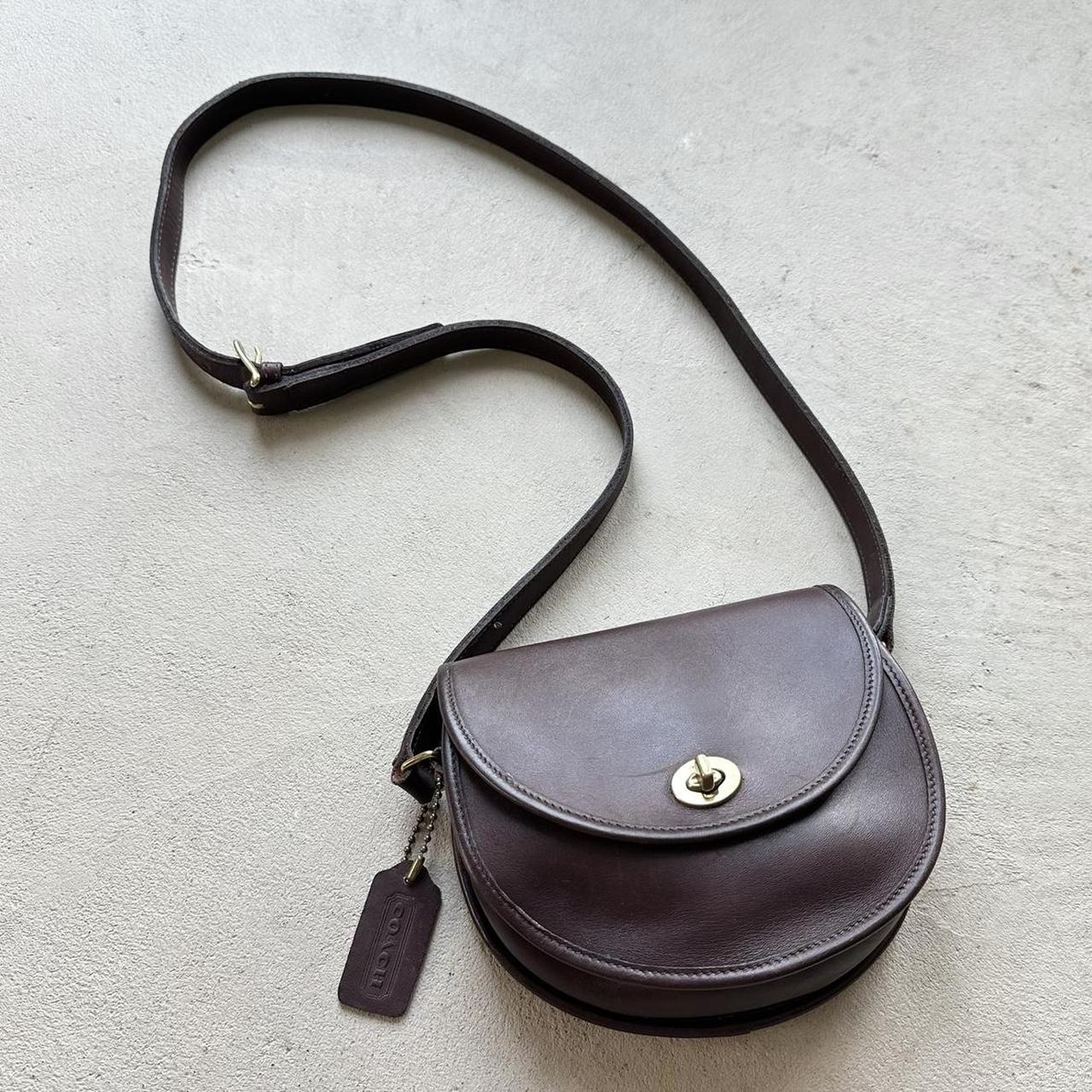 Vintage Coach Brown Leather Watson Crossbody Bag