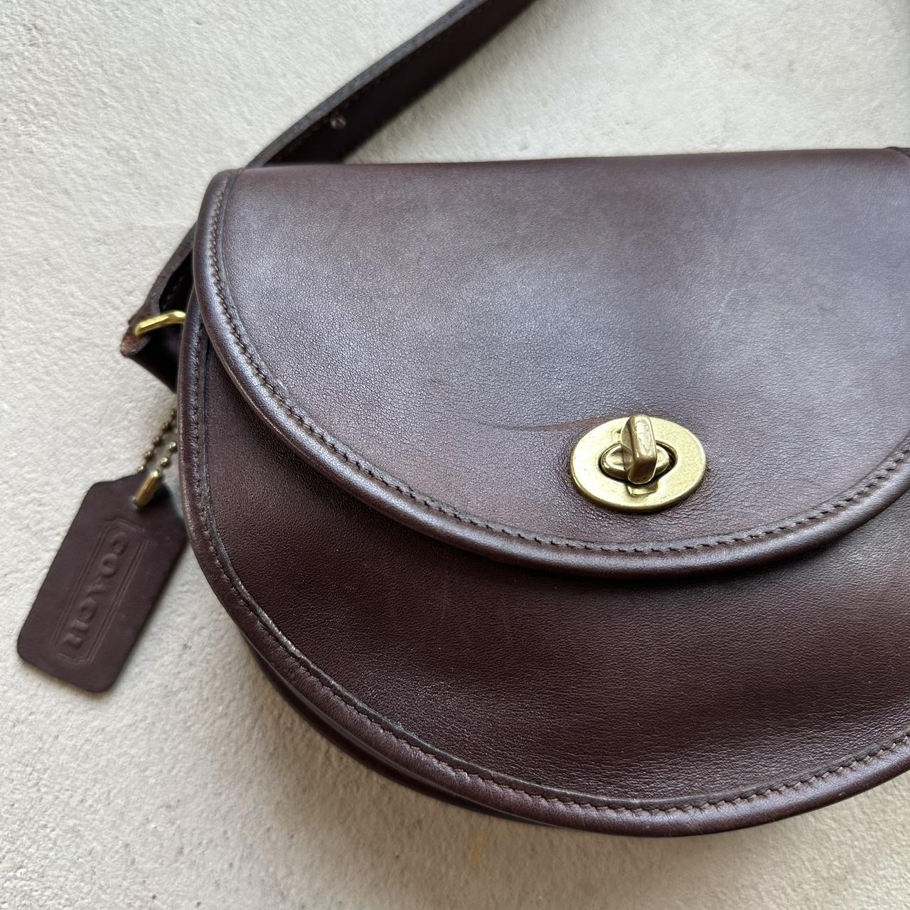 Vintage Coach Brown Leather Watson Crossbody Bag