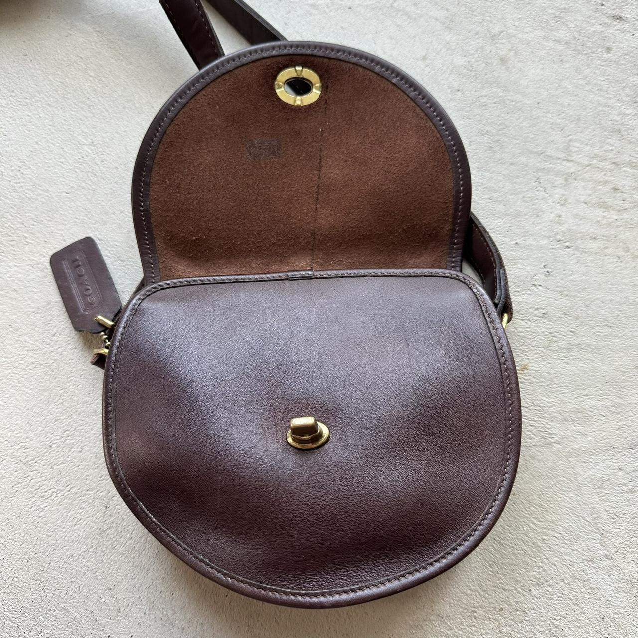 Vintage Coach Brown Leather Watson Crossbody Bag