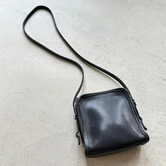 Vintage Coach Black Leather Crossbody Bag